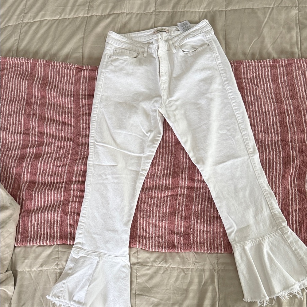 Guess White Flare & Wide Leg Jeans